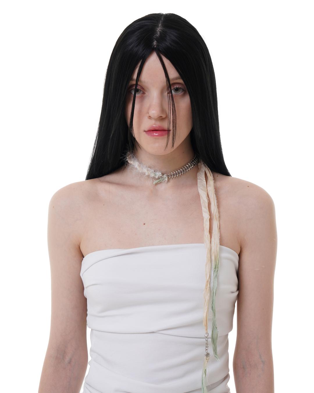 ROUGH SCARF NECKLACE WHITE