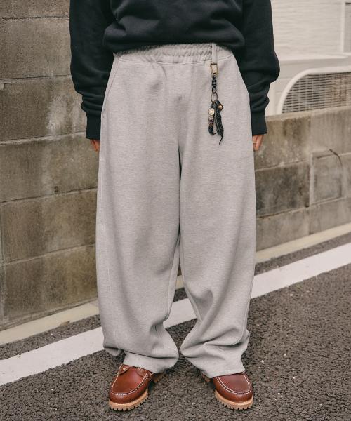 커브드 라인 오버 스웨트 팬츠 [멜란지 그레이]