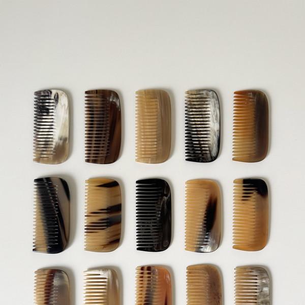 Horn Short Pocket Comb 직모 또는 웨이브용