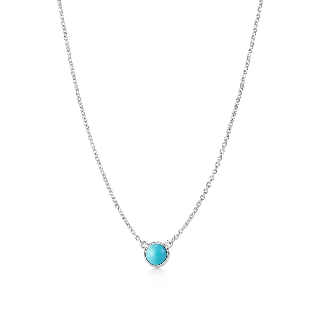 컬러 바이 더 야드 터쿼이즈 펜던트, 실버