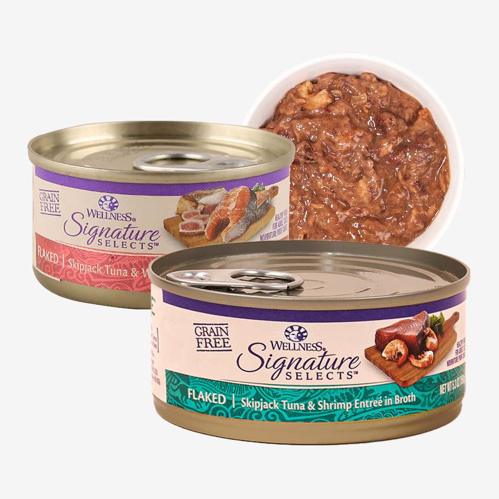 웰니스 코어 시그니쳐 셀렉트 플레이크 고양이 주식캔 습식사료 79g