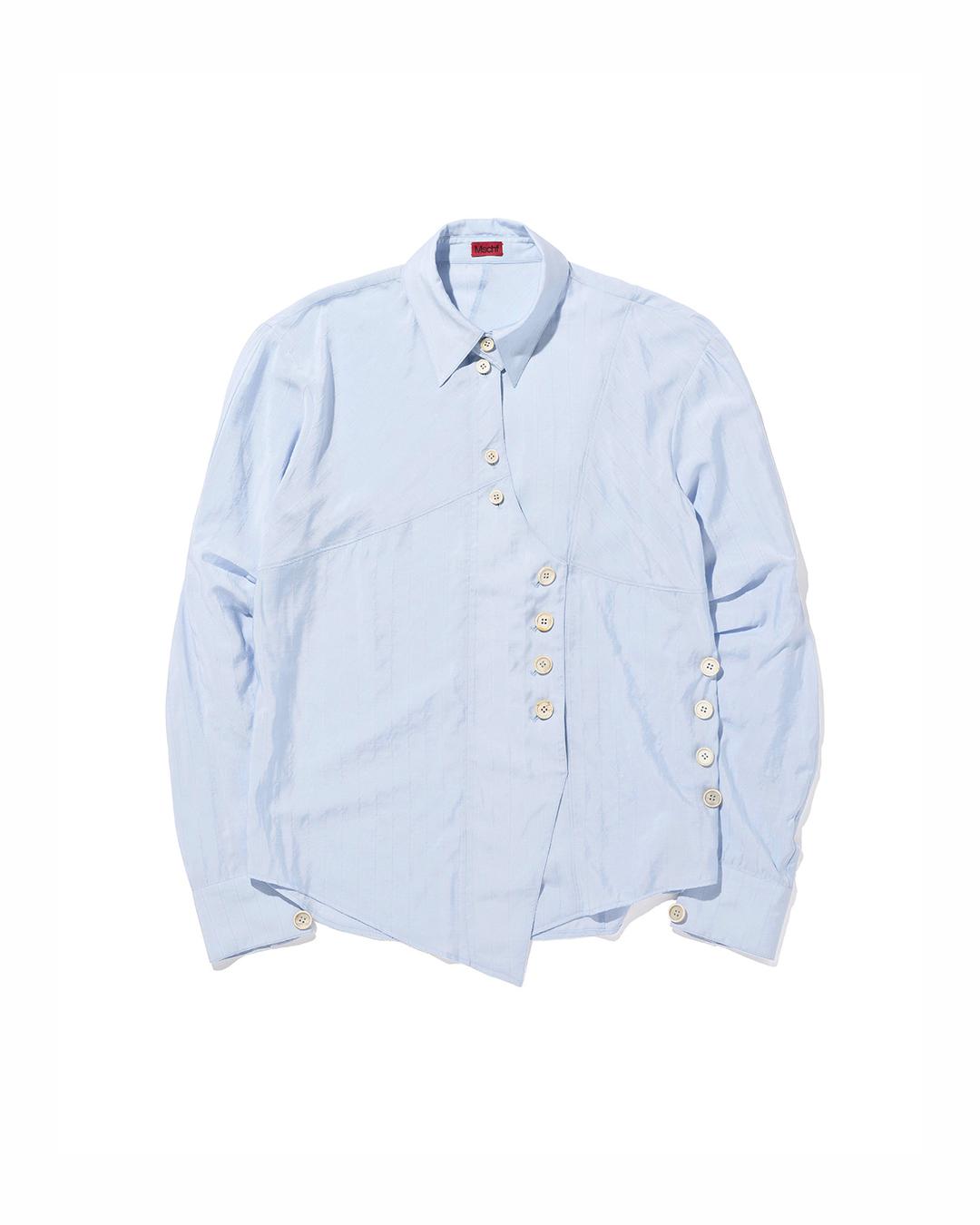 CURVED PLACKET SHIRT_BLUE