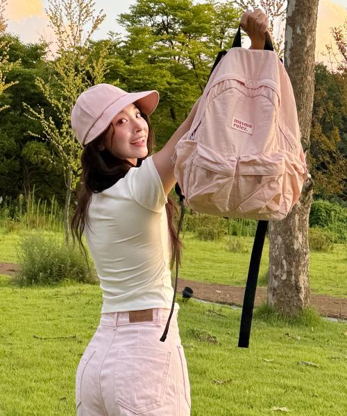 mini ver. Two pocket daily backpack_Pink