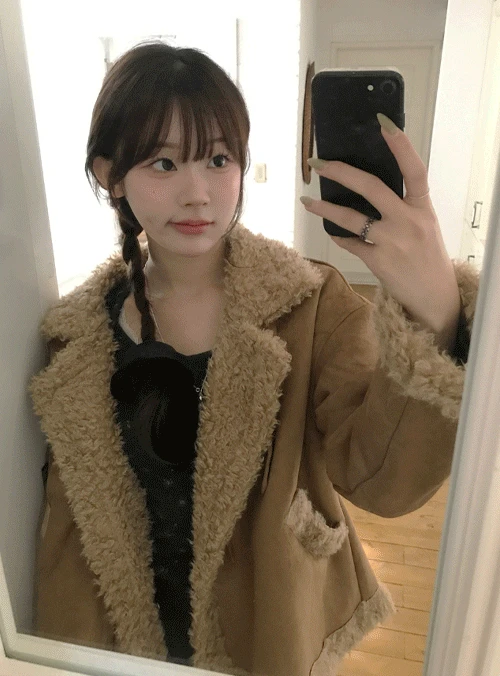 [윈터템☃️]브리엔 버클 무스탕 (2color)