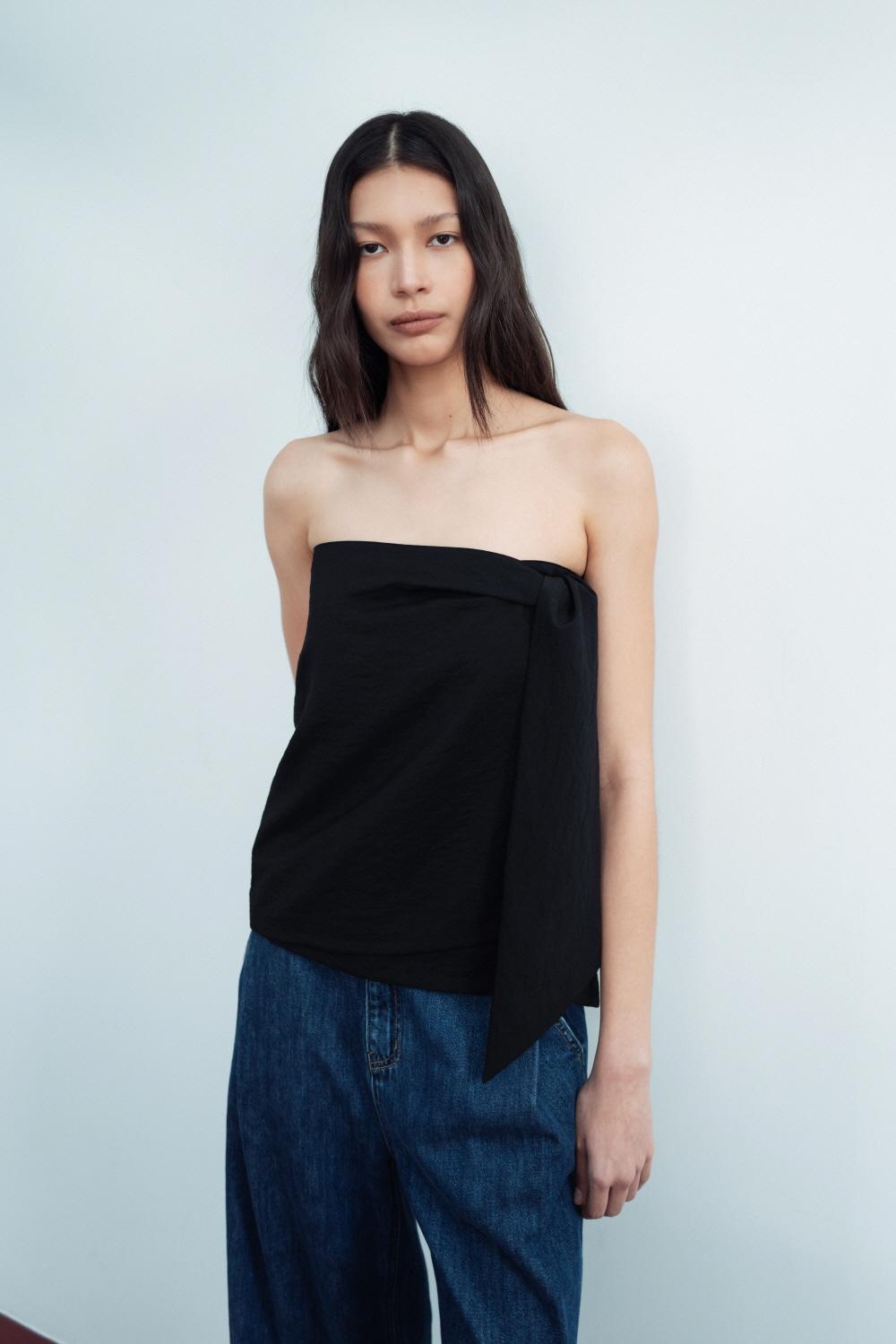 RIPPLE FLEXI WRAP TOP & SKIRT (BLACK)