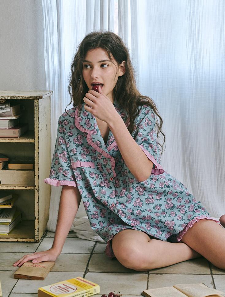 라비앙로즈 반팔 여성페어 스카이 (40수)