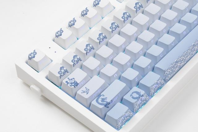OEM LED 그라데이션 청화백자 키캡 PBT 이중사출 측각(134키)