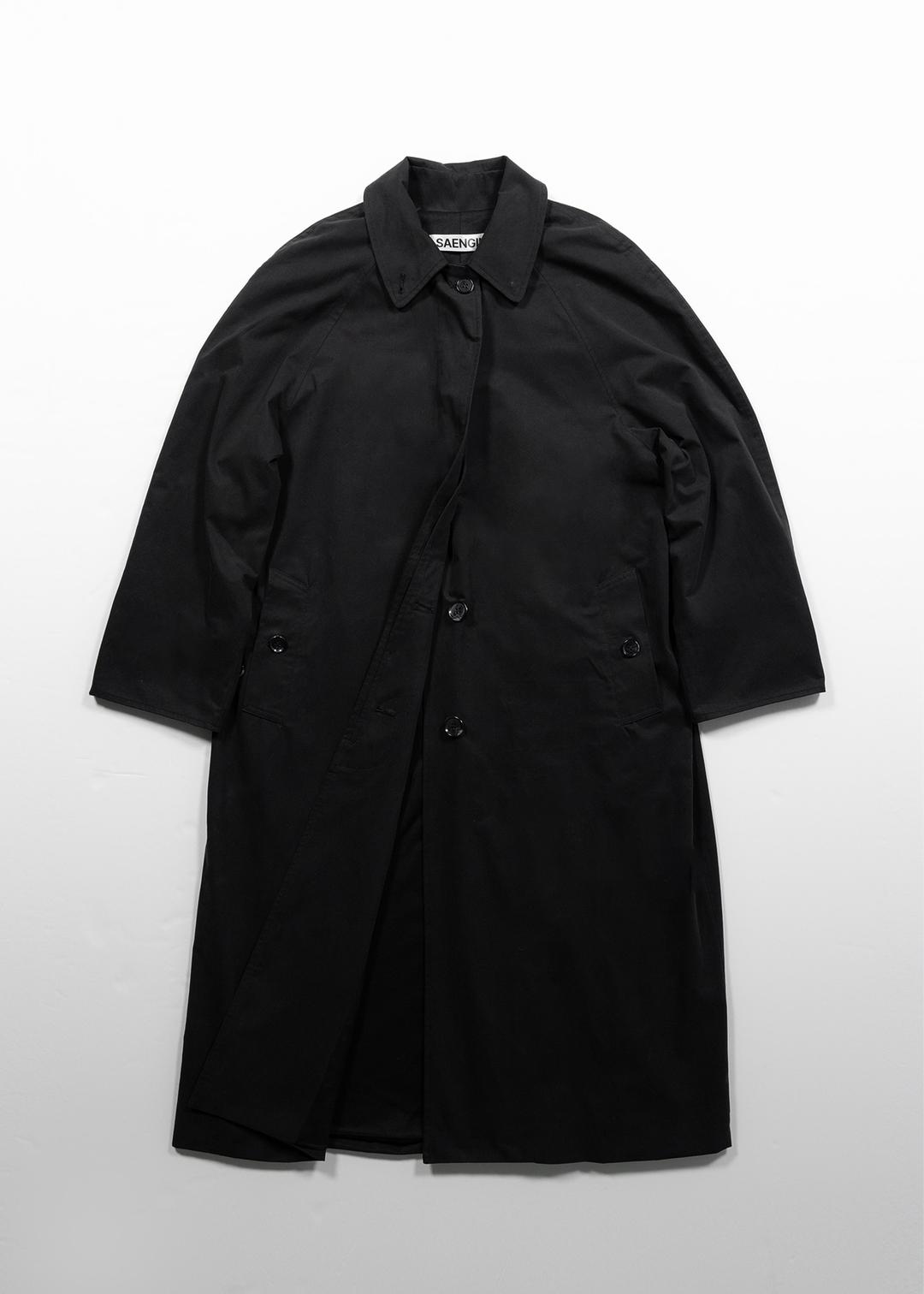 [10/20 출고]CLASSIC RAGLAN LONG COAT - BLACK