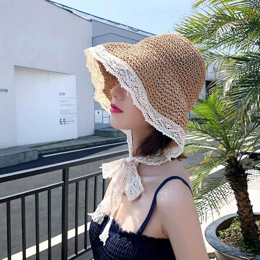 프롬아떼 휴양지모자 여성 여름모자 레이스 버킷햇 보넷 봄 바캉스 보닛햇 비치 여행