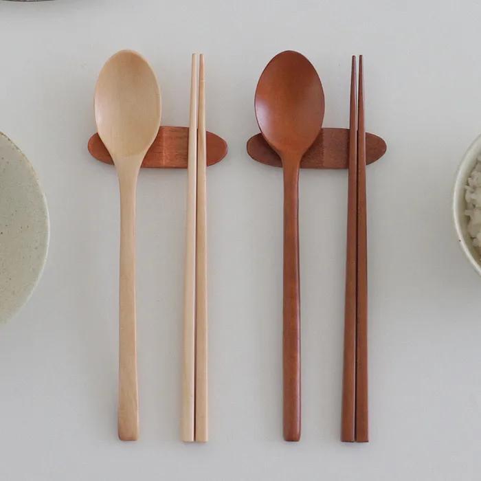 [소로이샵] 베이직 우드 수저세트 2color