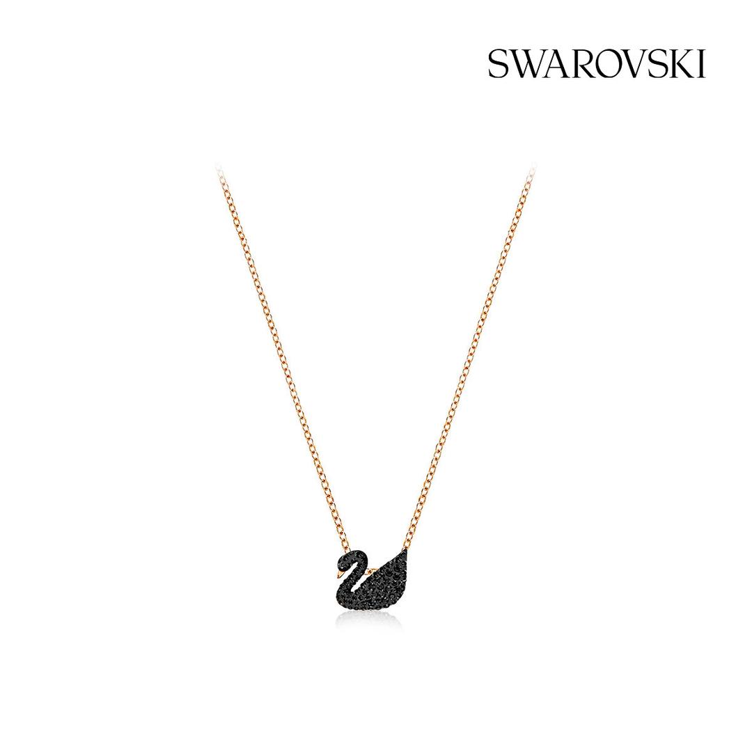 [본사정품/쇼핑백증정] Iconic Swan Small 로즈골드 블랙 네크리스 5204133