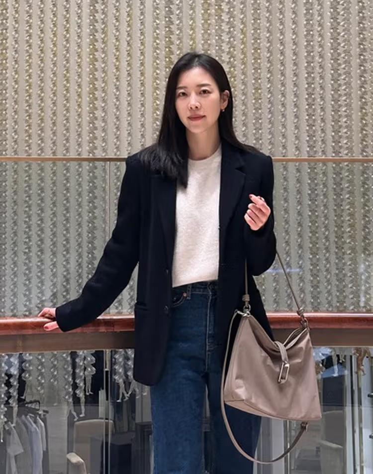 [빅사이즈/크로스백겸용][D-LOCK 원단] 베이지 D락장식 원단 호보백