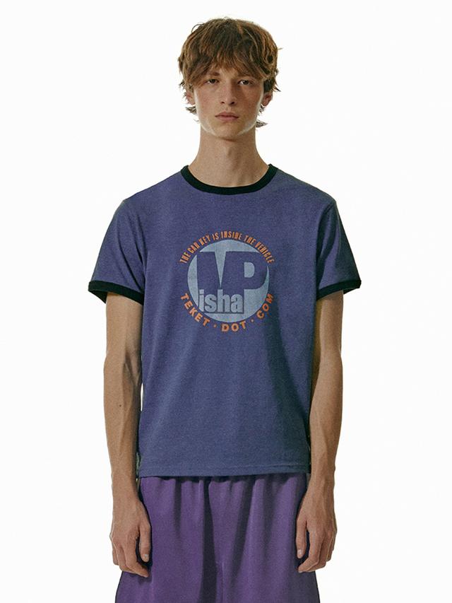 Forget Ringer Tee Navy