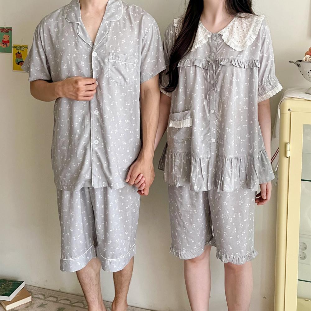 국산 여름 모달 커플 잠옷 클라우디 신혼 파자마 빅사이즈