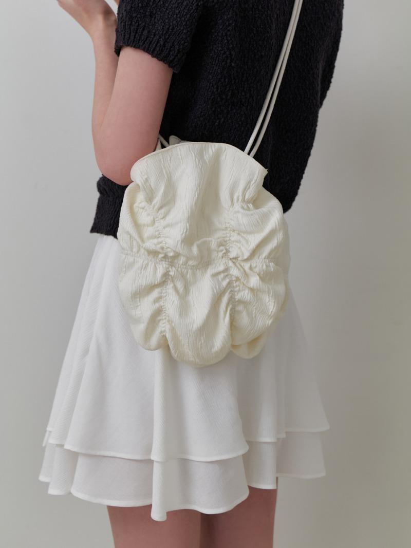 Bubble shirring bag (cream)
