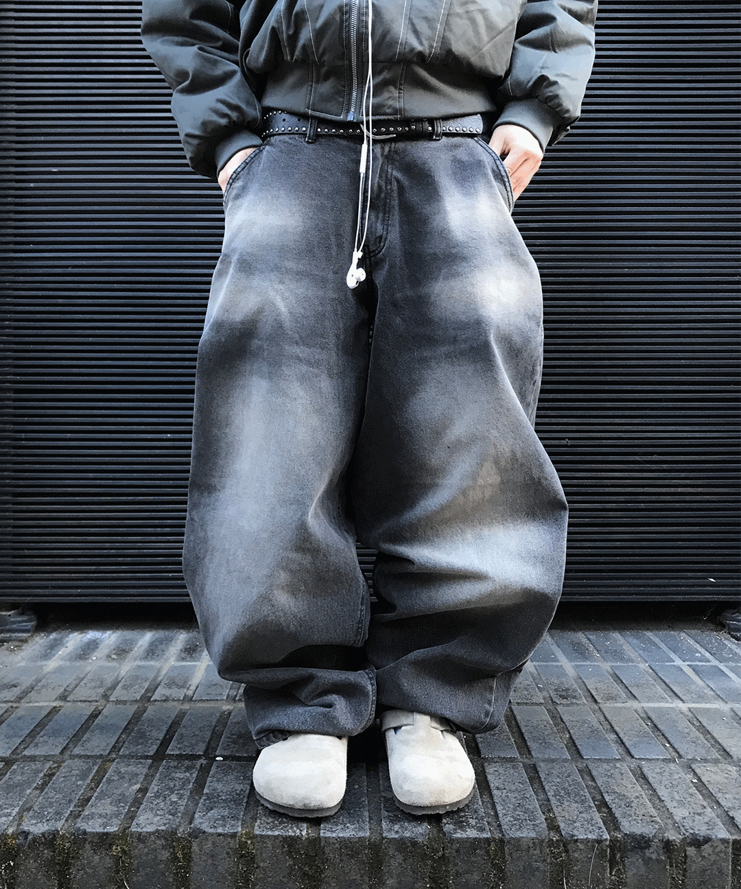 MP 비기 워싱 벌룬 데님팬츠