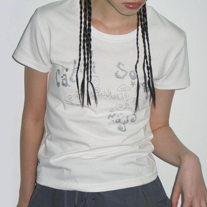 [9차] Catch Embroidery T-Shirt [Off White]