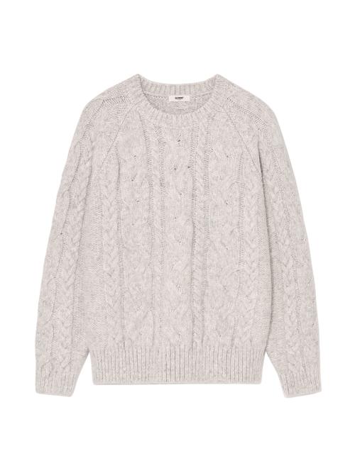 G CABLE PULLOVER (GRAY)