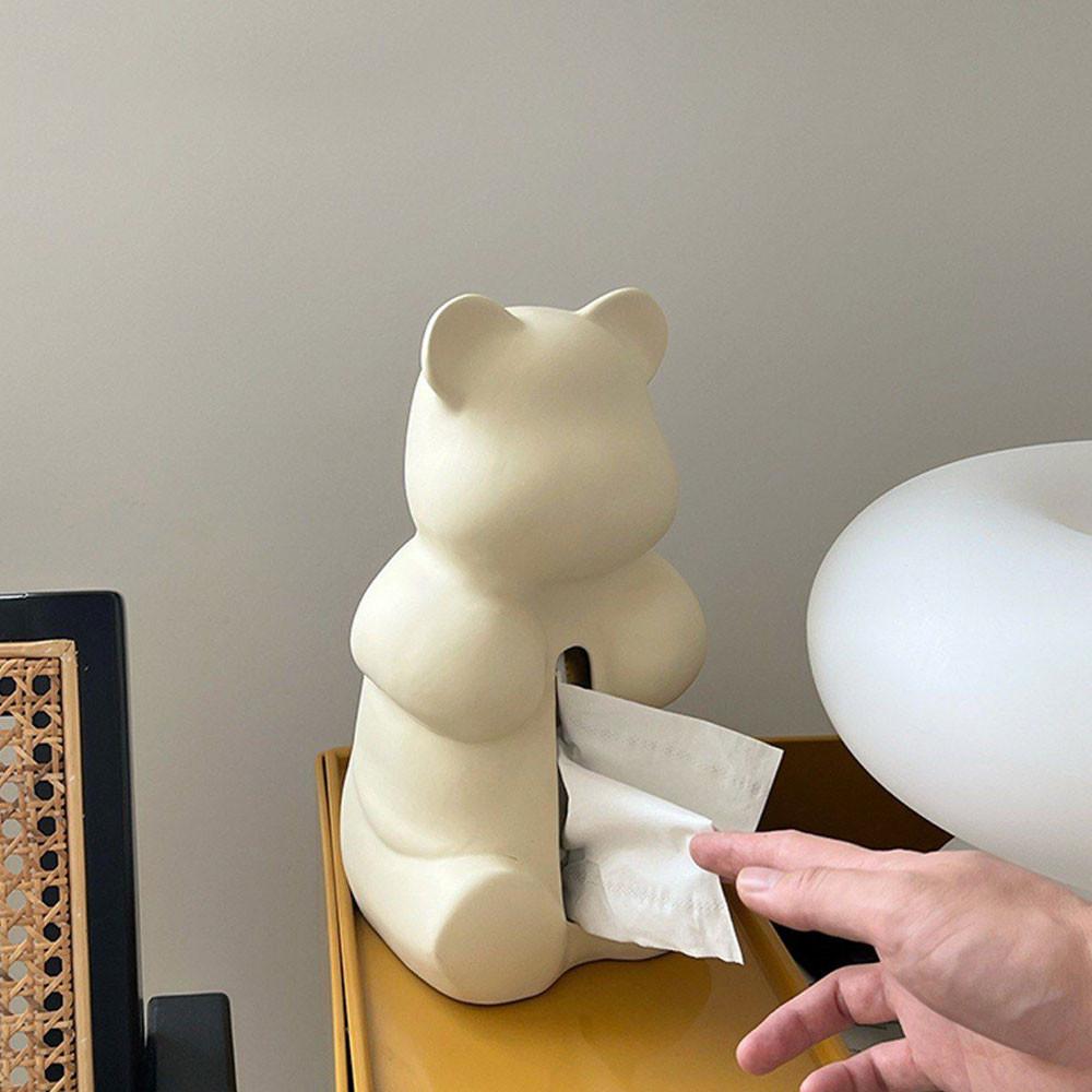 모노스마일 곰돌이 티슈케이스 도자기 휴지커버 티슈박스