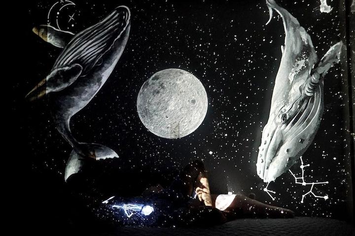 UFO드림프로 오로라 우주 은하수 달 우주인 프로젝터 우주인 무드등 조명 집들이선물 지민