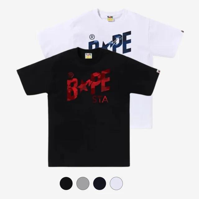 베이프 컬러 카모 베이프 스타 로고 반팔티 4컬러 1K30110021