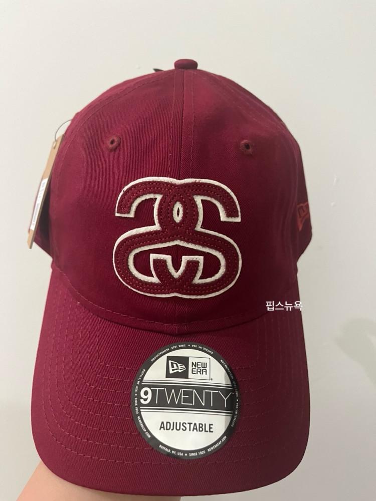 스투시 뉴에라 SS 아플리케 모자 버건디 NEW ERA 9TWENTY SS APPLIQUE