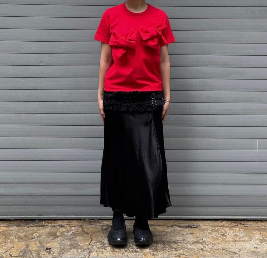 꼼데가르송 걸 리본 반팔 티셔츠(택o) | 후루츠패밀리