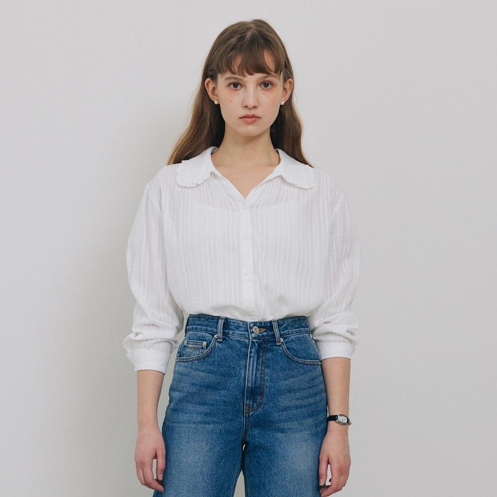 [김나영 착용] VINTAGE FRILL BLOUSE IVORY