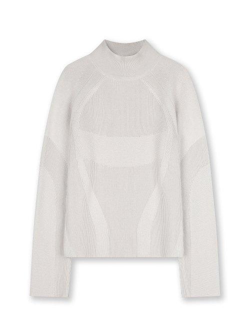 ACTIVE HIGH NECK KNIT LIGHT GREY