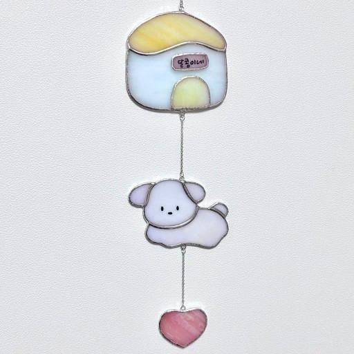 리뷰약속할인🎀스테인드글라스 강아지 동물 썬캐쳐 썬캐처