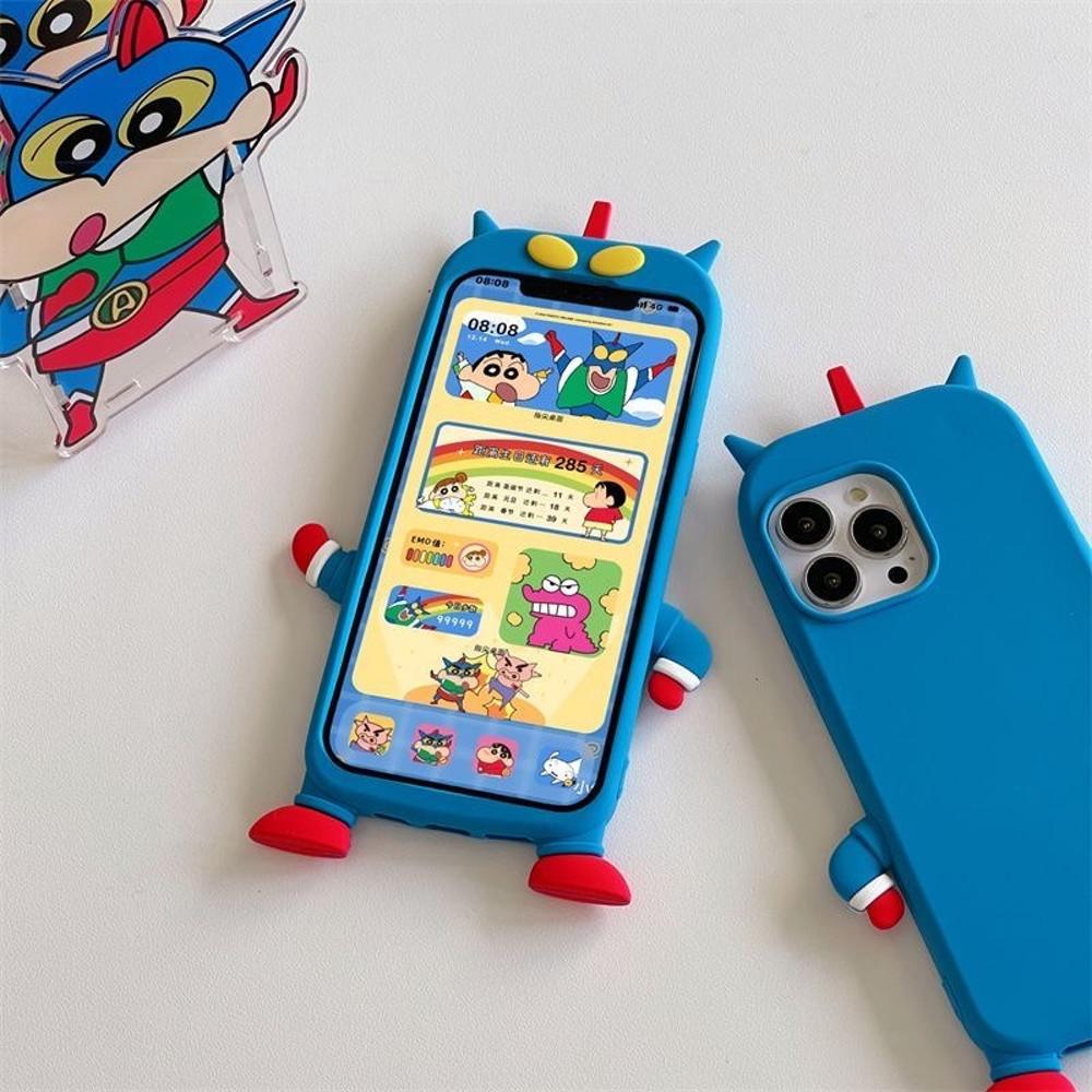 짱구 액션가면모양 실리콘 아이폰 케이스