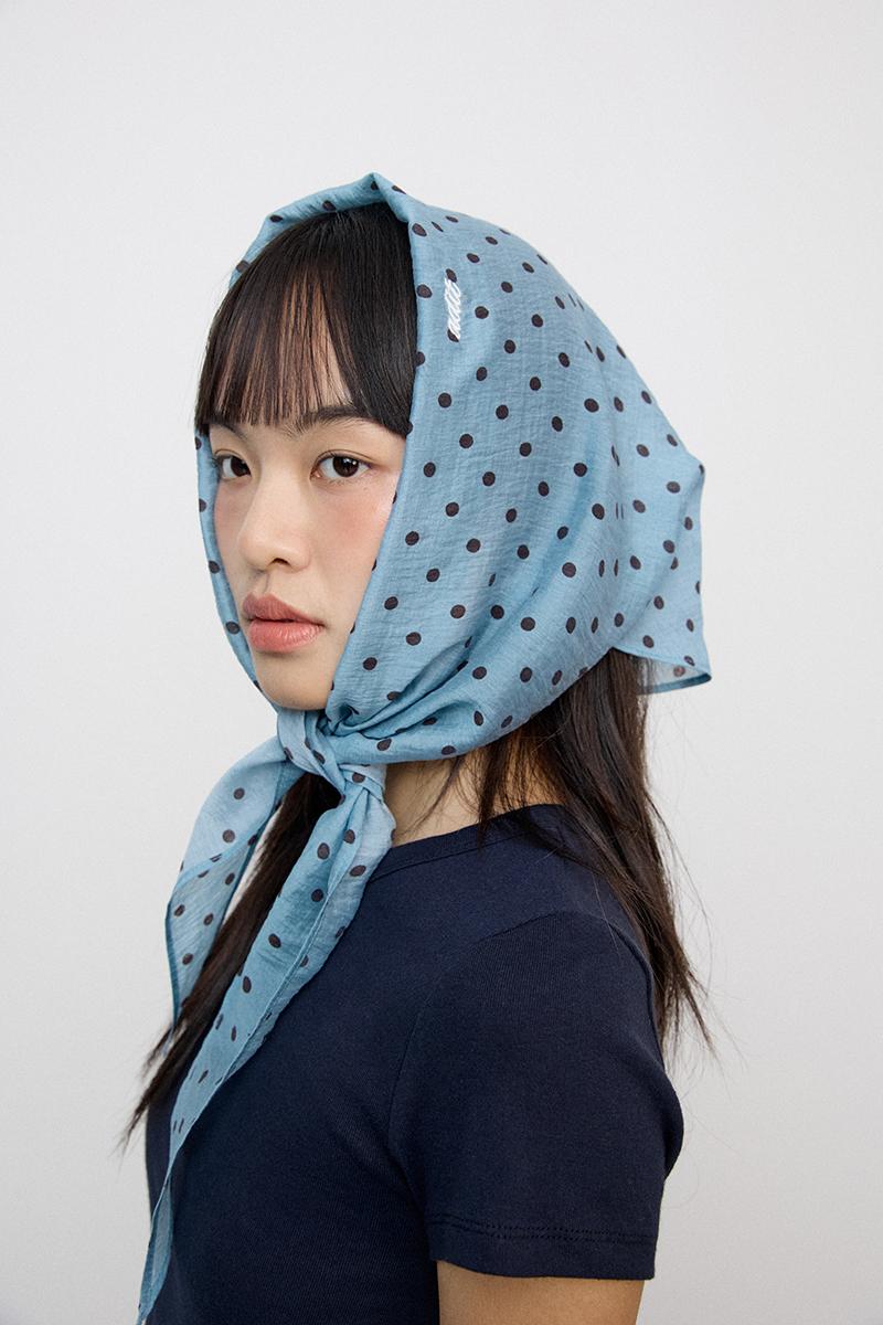 Dot pattern scarf_mint