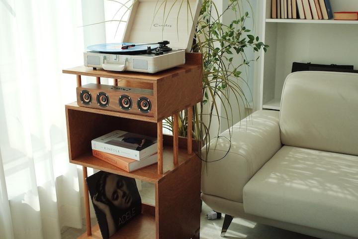 [10%쿠폰] 에블리 LP 수납장 랙 렉 장식장 LP판 수납 엔틱 LP거치대 홈 코너장