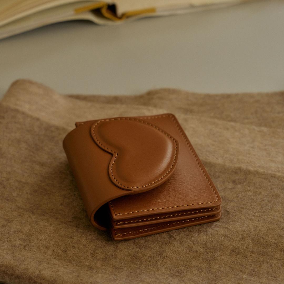 Heart wallet - Maple brown