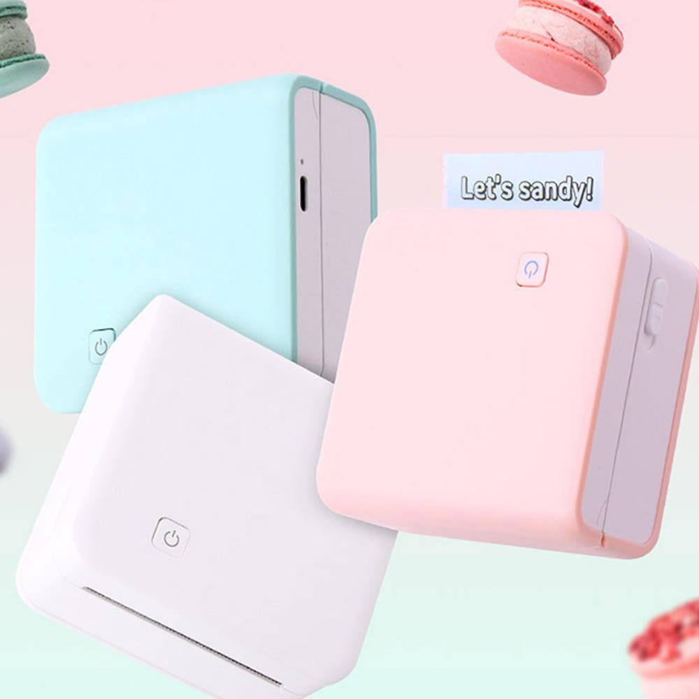 라벨기 라벨프린터 모바일 포토 사진 스티커 미니 프린터 블루투스 샌디마로