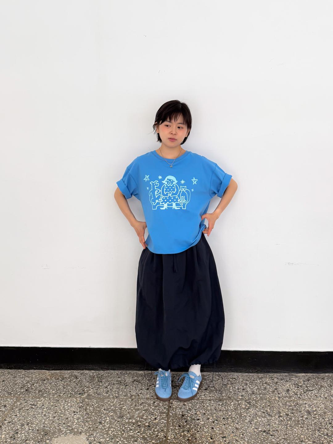 DOUBLE STITCH POT SKIRT - DEEP NAVY