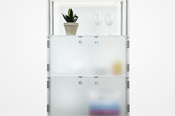 아크릴 모듈가구 700 3단 거실 수납장 장식장 다용도 선반 6 color : B