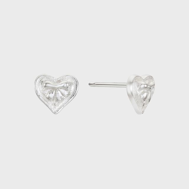 [단독 컬렉션][silver925] minute heart ribbon earring