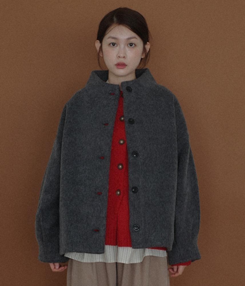 [JPN buying]  NONNO リリフ wool fleece mock-neck short coat / 3 colors