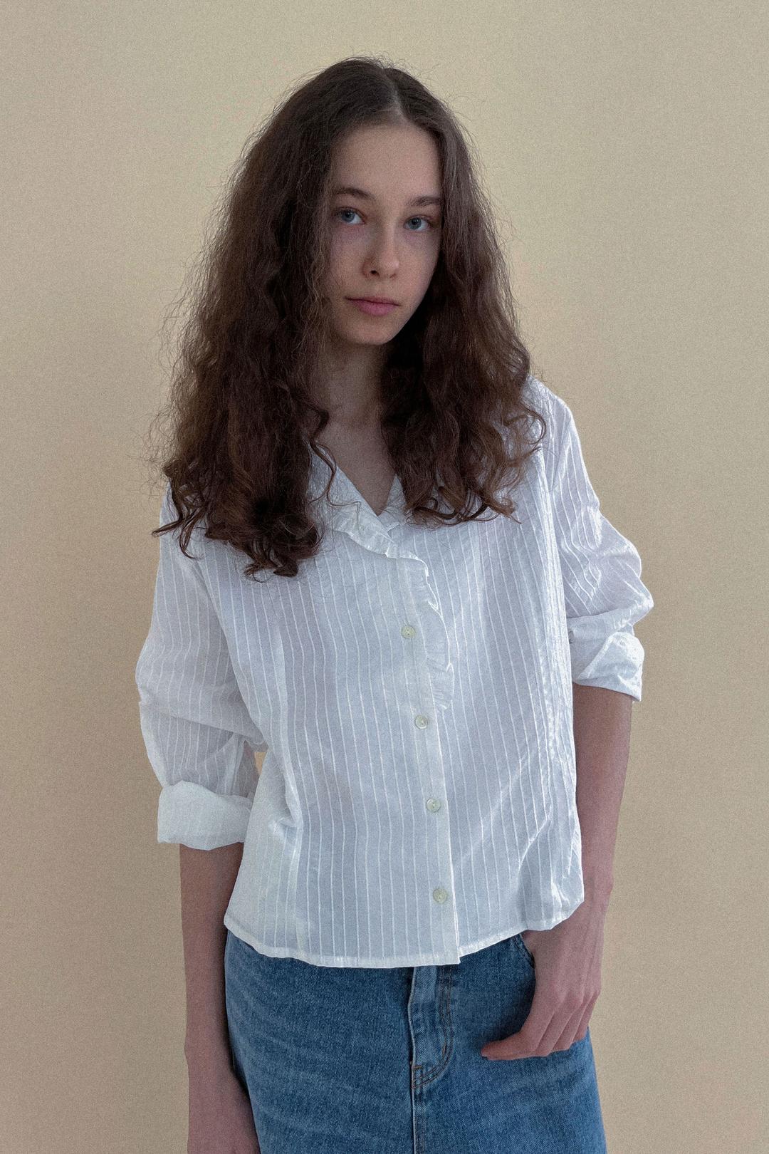 [24 SPRING][SALT Label] SIMONE RUFFLE BLOUSE