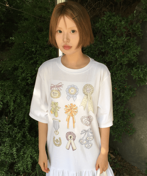 Prize jersey dress, White