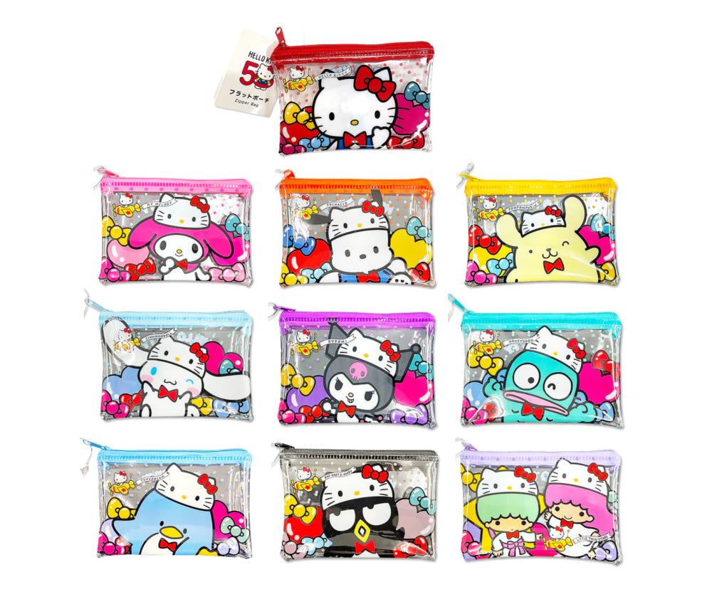 산리오 헬로키티 50주년 투명 PVC 파우치 일본정식수입