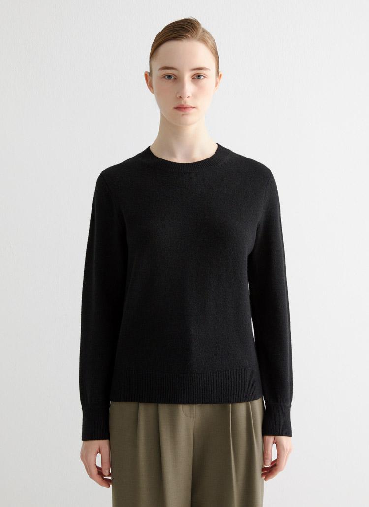 울 혼방 베이직 라운드넥 니트 풀오버_SSKPOO42800