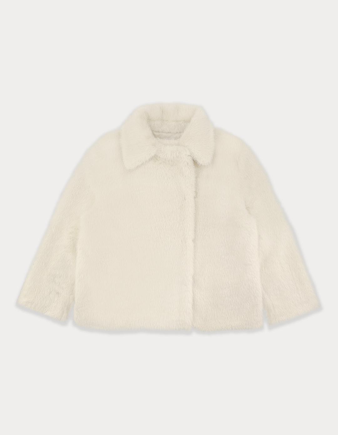 Half Fur Jacket - Ivory