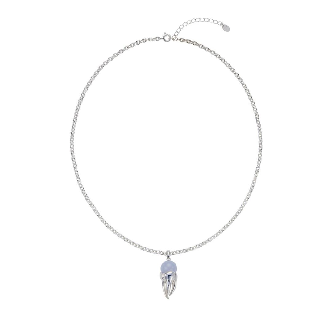 Teeth Necklace (Blue Chalcedony)