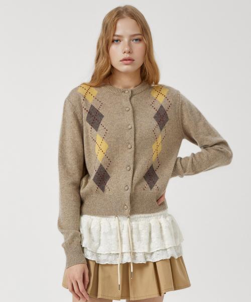 Argyle Cardigan / WHCKF4945F