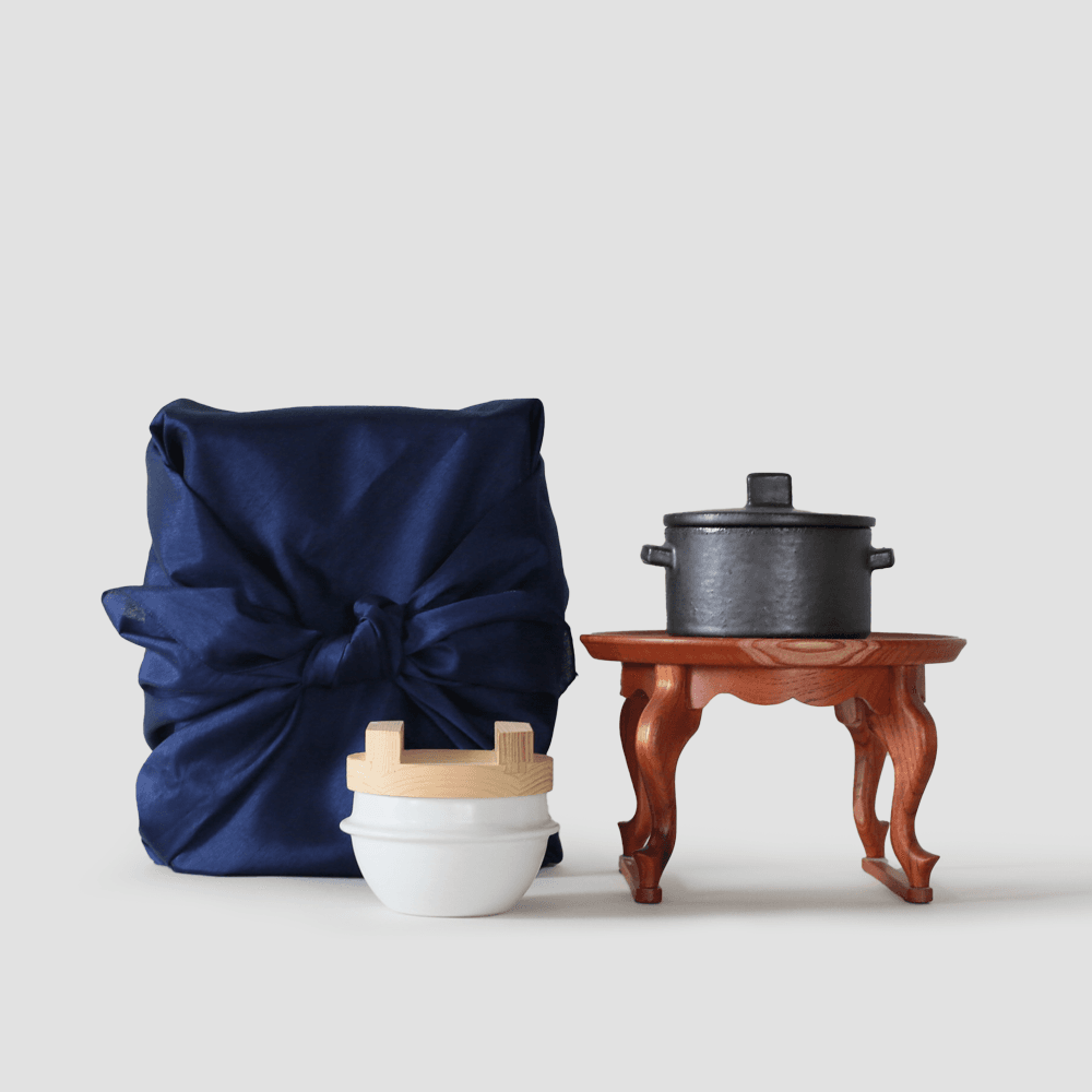 [선물포장]미담 가마솥 공기, 밈 뚝배기 세트