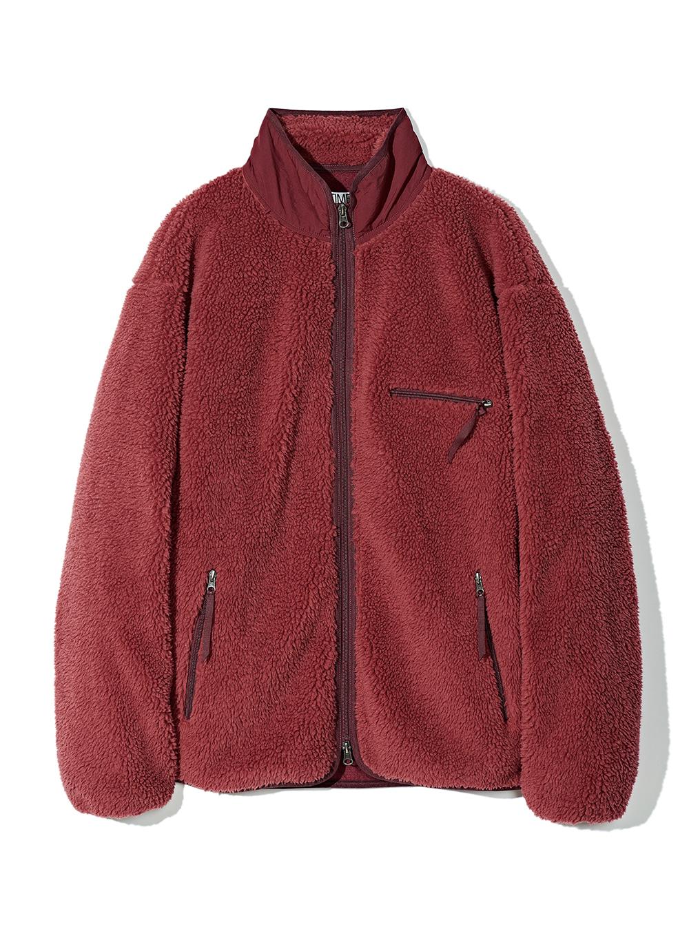 Essential Fleece Zip-up Jacket_Red