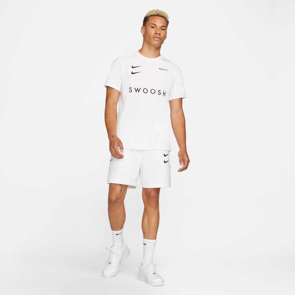 나이키 더블 스우시 반팔 티셔츠 반바지 세트 NSW 블랙 화이트 남성 DH0030-010