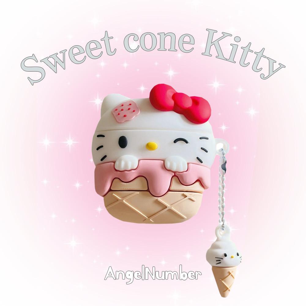엔젤넘버 Sweet cone Kitty 스위트콘 키티 에어팟 케이스
